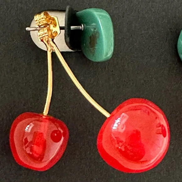 LELE sadoughi cherry 🍒 earrings - Picture 8 of 11